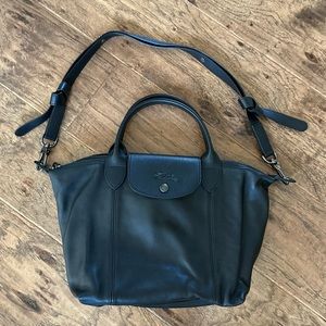 Longchamp Le Pliage Cuir Leather Shoulder Bag